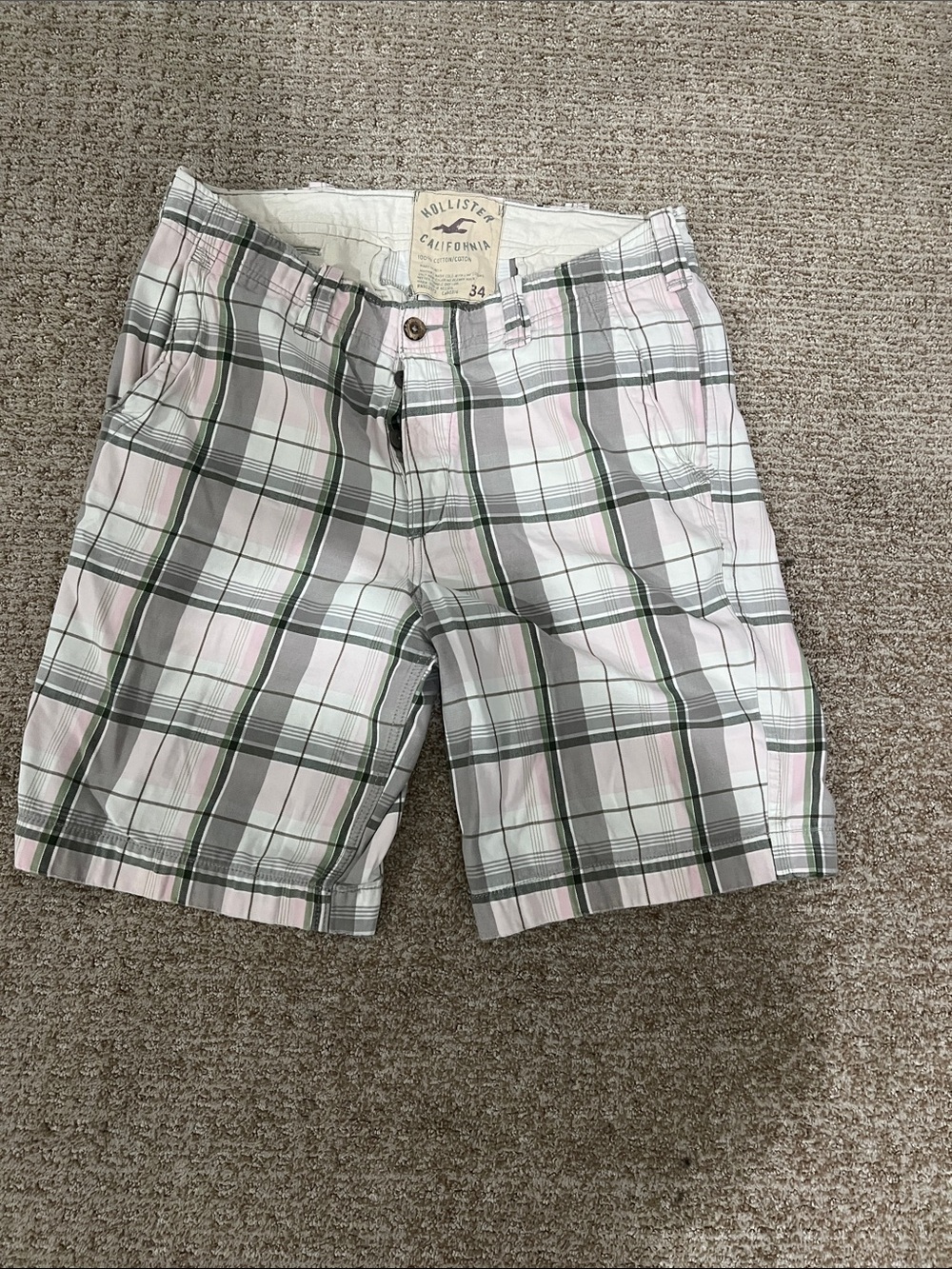 Hollister plaid shorts y2k